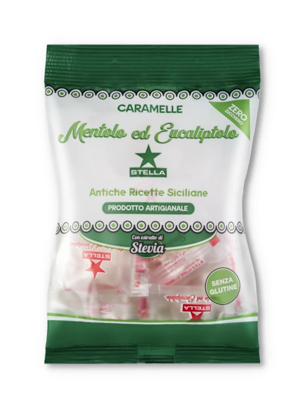 CARAMELLE STELLA MENTOLO ED EUCALIPTO - SENZA ZUCCHERO