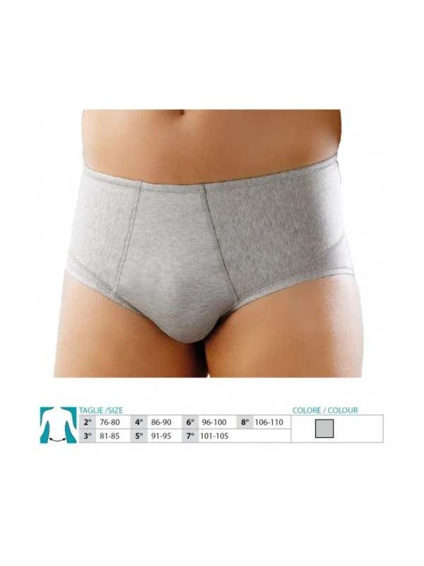 ORIONE 508 - SLIP UOMO IN COTONE GRIGIO - TAGLIA 7