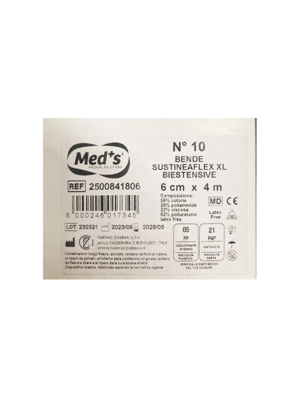 MED'S - BENDA SUSTINEA ADESIVA BIESTENSIVA 400X6MT