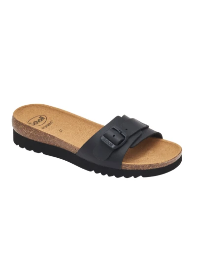 SCHOLL - SANDALI GINNI IN SIMILPELLE NERO 2