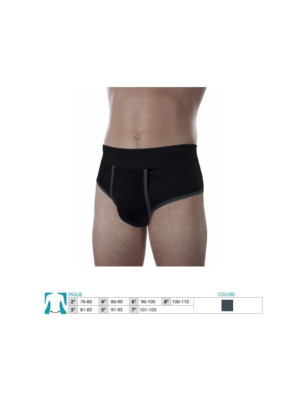 ORIONE 519 SLIP CONTENIMENTO ERNIA INGUINALE NERO