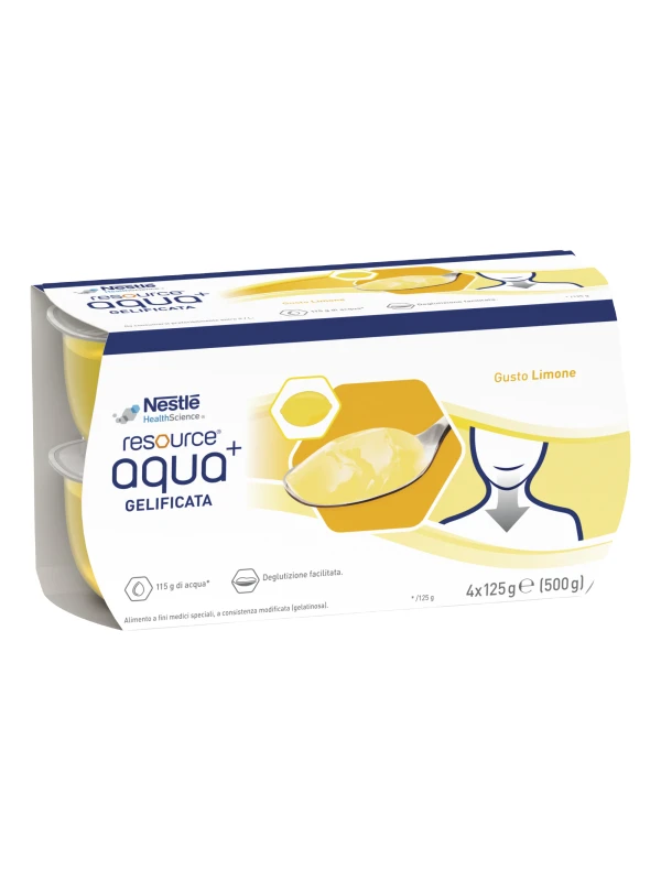 RESOURCE AQUA GELIFICATA - GUSTO LIMONE 4X125G CON ZUCCHERO