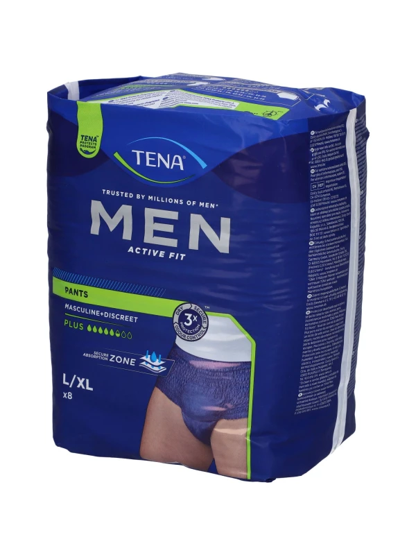 TENA MEN PANTS ACTIVE FIT - TAGLIA L  8 PEZZI