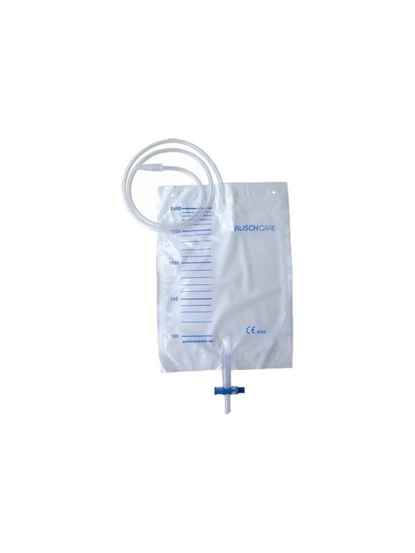 SACCA URINE DA LETTO 2LT CON SCARICO - TUBO 130CM CONFEZIONE DA 150PZ