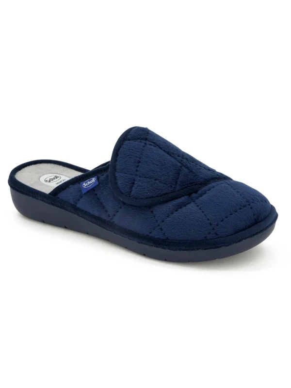 CIABATTA LAUREN CON STRAPPO IN MICROFIBRA BLU