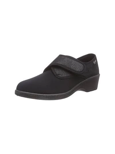 SCARPA AGNES MC IN MICROFIBRA CON STRAPPO - NERO