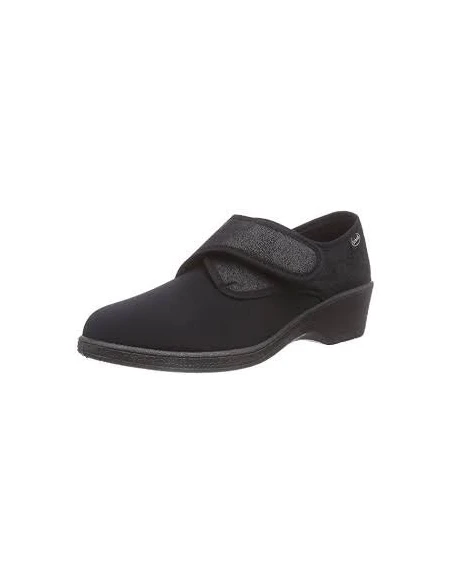 SCARPA AGNES MC IN MICROFIBRA CON STRAPPO - NERO