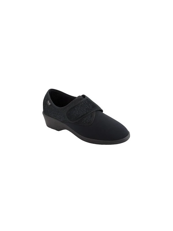 SCARPA AGNES MC IN MICROFIBRA CON STRAPPO - NERO