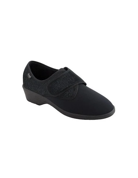 SCARPA AGNES MC IN MICROFIBRA CON STRAPPO - NERO