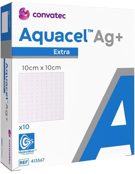 AQUACEL AG+ EXTRA MEDICAZIONE PER LESIONI - 10CMX10CM - 10PZ -