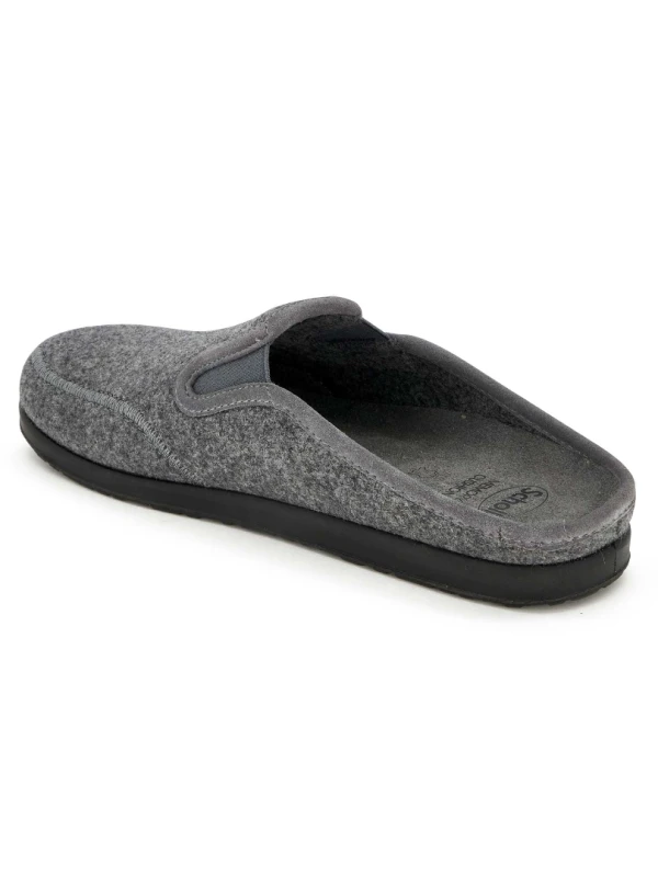 SCHOLL PANTOFOLE UOMO ELIO - IN LANA GRIGIA