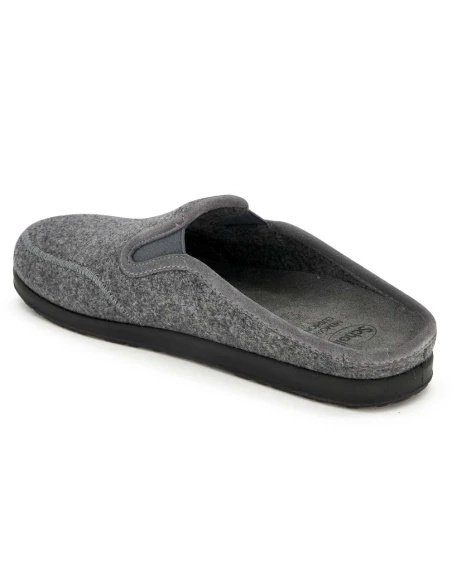 SCHOLL PANTOFOLE UOMO ELIO - IN LANA GRIGIA