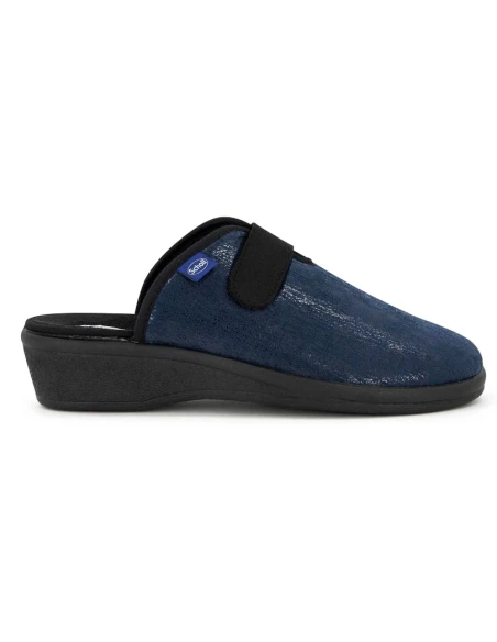 SCHOLL SCARPE ELSA CON STRAPPO - STAMPA BLU