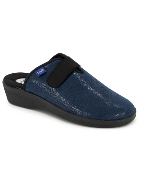 SCHOLL SCARPE ELSA CON STRAPPO - STAMPA BLU