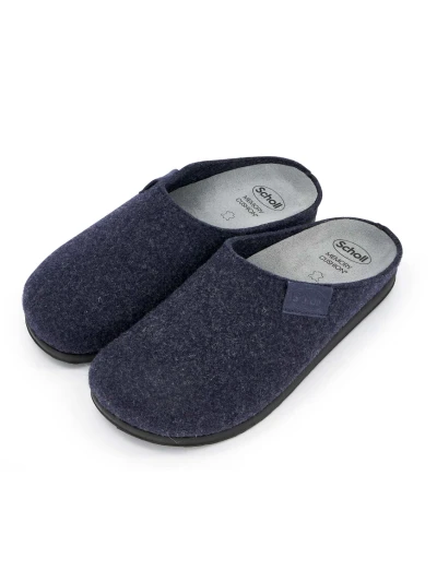 SCHOLL PANTOFOLE UOMO ELIO 24 IN LANA - BLU