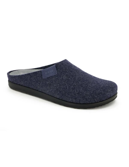 SCHOLL PANTOFOLE UOMO ELIO 24 IN LANA - BLU