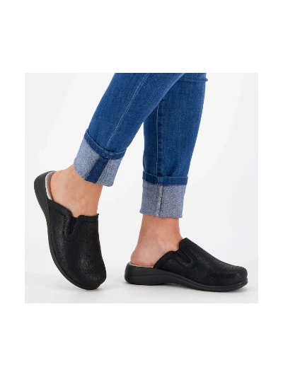 NEW TOFFEE SCHOLL - SCARPA IN MICROFIBRA STAMPATO NERO