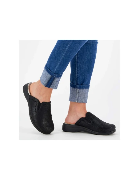 NEW TOFFEE SCHOLL - SCARPA IN MICROFIBRA STAMPATO NERO