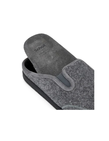SCHOLL PANTOFOLE UOMO ELIO - IN LANA GRIGIA