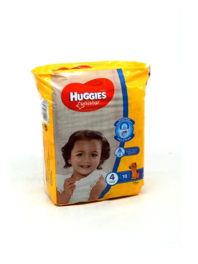 HUGGIES UNISTAR PANNOLINI TAGLIA 4 - 7/18KG - 18PZ