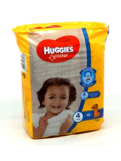HUGGIES UNISTAR PANNOLINI TAGLIA 4 - 7/18KG - 18PZ 2
