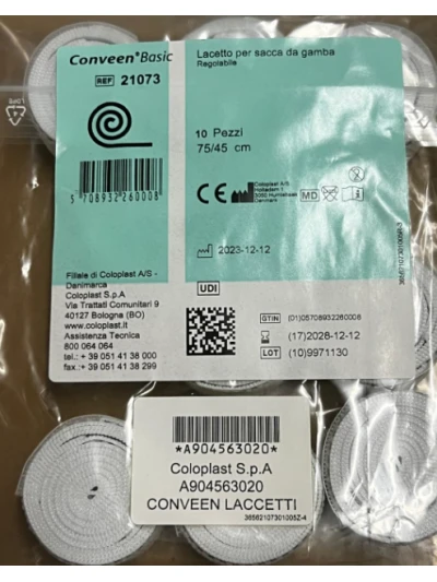 CONVEEN LACCI PER SACCA DA GAMBA REGOLABILI - 10PZ COD.21073