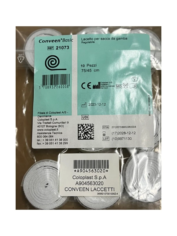 CONVEEN LACCI PER SACCA DA GAMBA REGOLABILI - 10PZ COD.21073