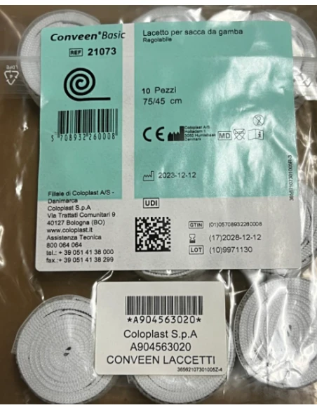 CONVEEN LACCI PER SACCA DA GAMBA REGOLABILI - 10PZ COD.21073