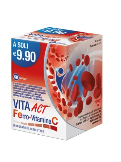VITA ACT INTEGRATORE FERRO + VITAMINA C - 60 CAPSULE