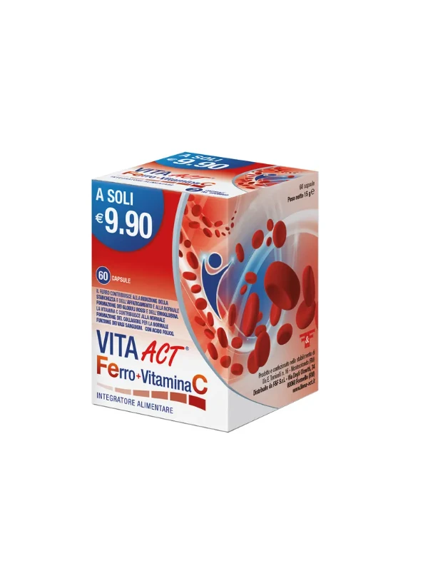 VITA ACT INTEGRATORE FERRO + VITAMINA C - 60 CAPSULE