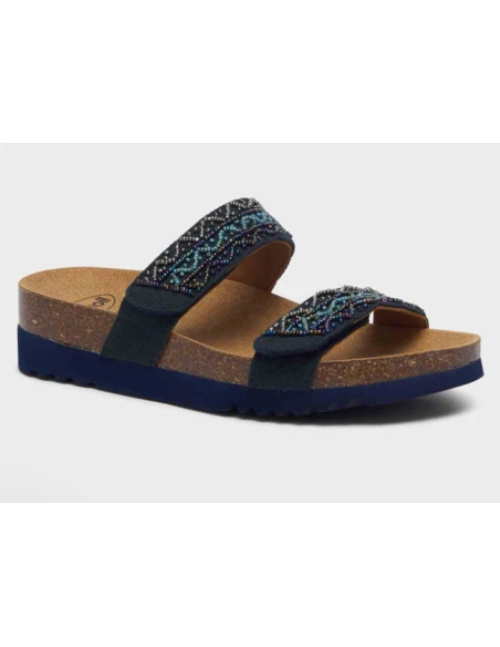 SCHOLL SANDALI ZAFIRAH - COLORE BLU SCURO CON PERLINE
