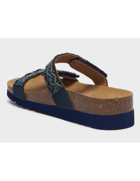 SCHOLL SANDALI ZAFIRAH - COLORE BLU SCURO CON PERLINE