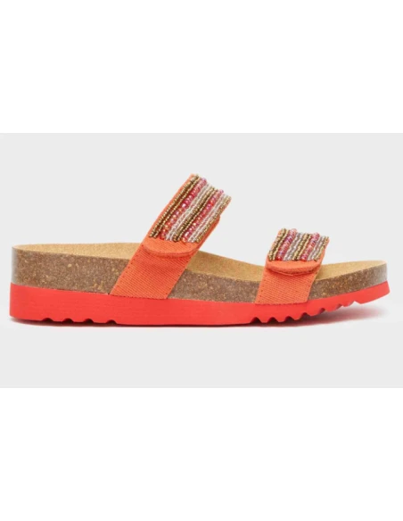 SCHOLL SANDALI ZAFIRAH - COLORE CORALLO CON PERLINE