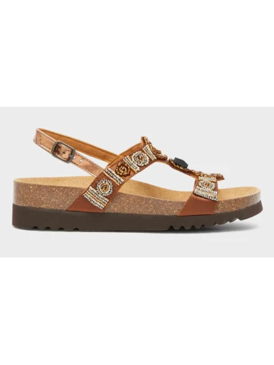 SCHOLL SANDALI BOGOTA' CON CINTURINO - SATIN MARRONE 2