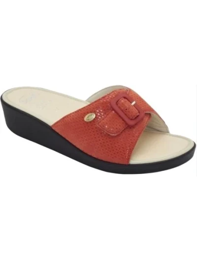 SCHOLL SANDALI MANGO - SCAMOSCIATI COLORE RUGGINE