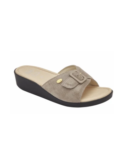 SCHOLL SANDALI MANGO - SCAMOSCIATI COLORE TORTORA