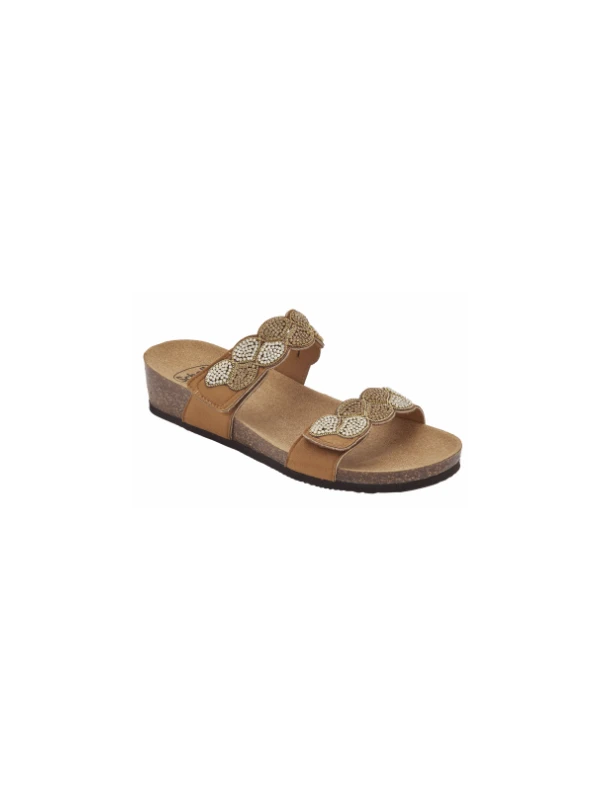 SCHOLL SANDALI ABU DHABI - COLORE TORTORA CON PERLINE
