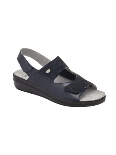 SCHOLL SANDALI ANTONIA CON CINTURINO - PELLE BLU