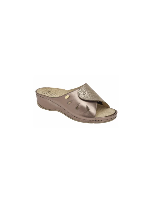 SCHOLL SANDALI NIVES - SIMILPELLE LAMINATA COLORE BRONZO