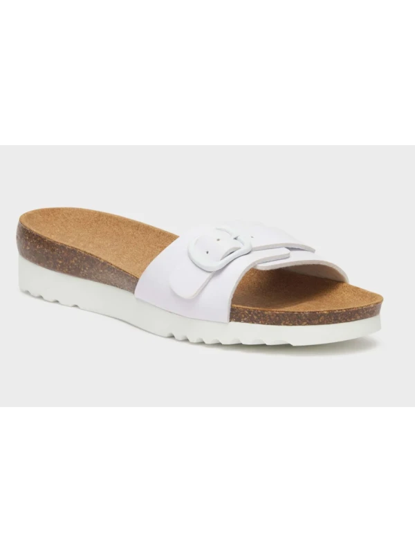 SCHOLL SANDALI GINNI - SIMILPELLE BIANCA