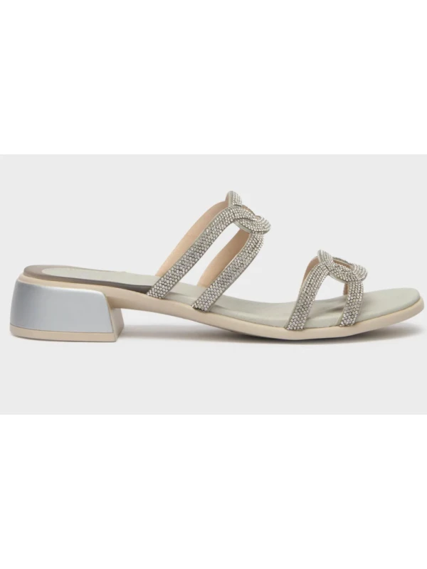 LIPARI SANDALI CON TACCO - MICROFIBRA E STRASS...