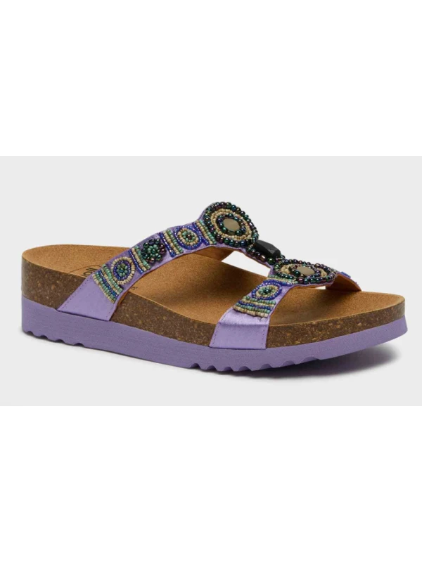 SCHOLL SANDALI NEW BOGOTA' IN SATIN E PERLINE - VARI COLORI