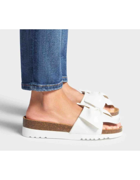 SCHOLL - SANDALI BOWY 2.0 IN BELLE BIANCO/NERO