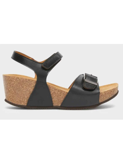 SCHOLL RAVELLO SANDALI CON ZEPPA - SIMILPELLE NERA 2