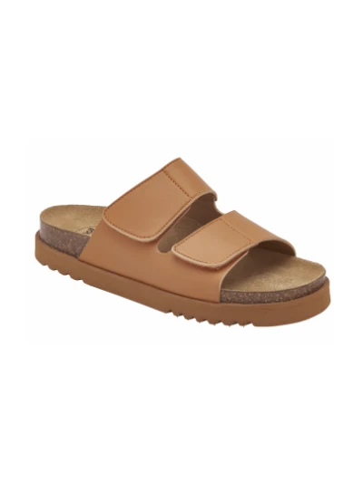 SCHOLL SANDALI SIERRA 2 STRAPPI - IN SIMILPELLE CUOIO
