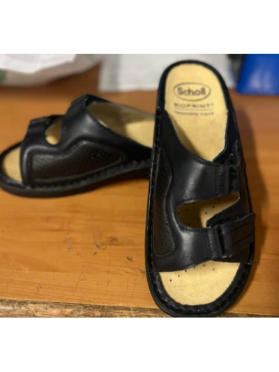 SCHOLL SANDALI CLARISSA CON STRAPPI IN PELLE BLU SCURO 2