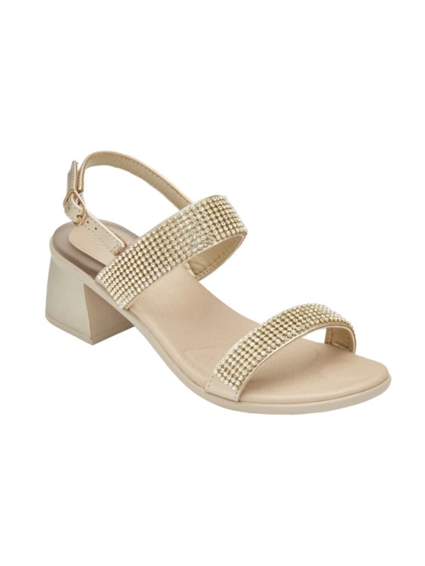 SCHOLL SANDALI ELYSEES - PLATINO CON STRASS TAGLIA 35