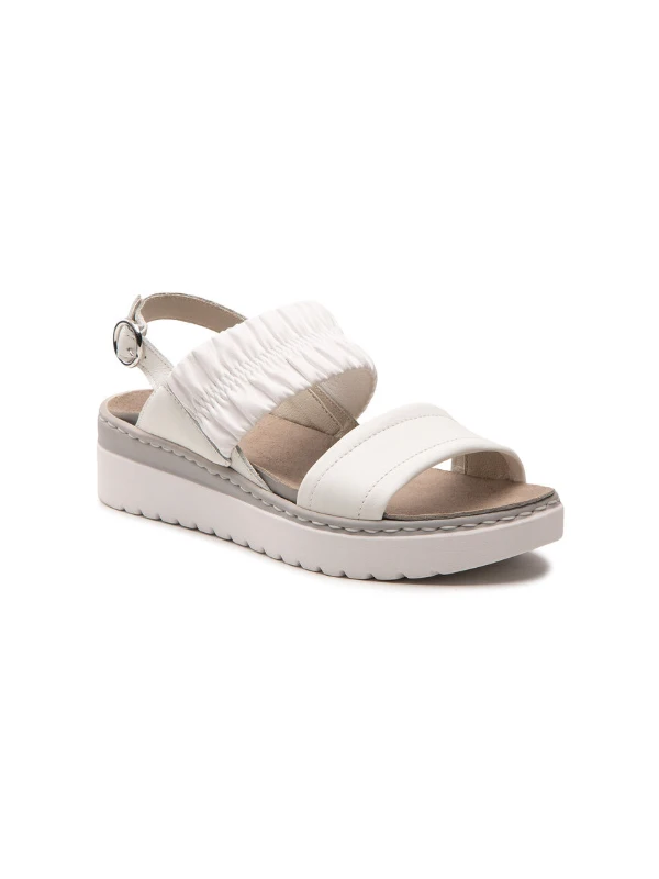 SCHOLL SANDALI VIAREGGIO IN PELLE - BLU/BIANCO