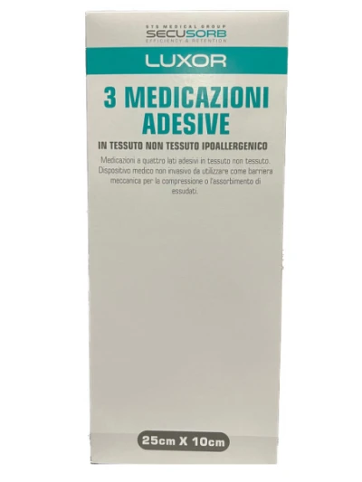 LUXOR - MEDICAZIONE ADESIVA IN TNT 25X10CM 3PZ.