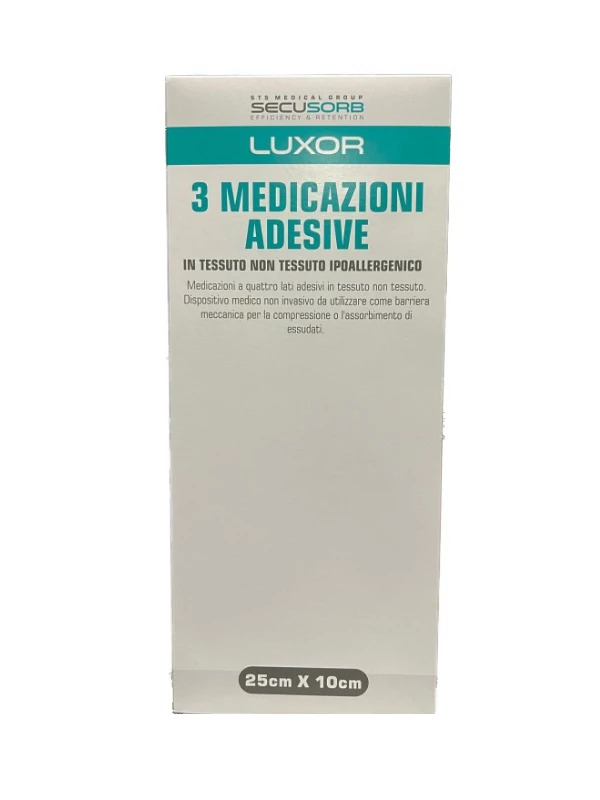 LUXOR - MEDICAZIONE ADESIVA IN TNT 25X10CM 3PZ.